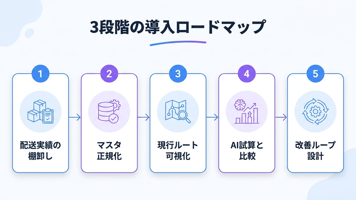 三段階ロードマップ：どこから始めてどう積み上げるか